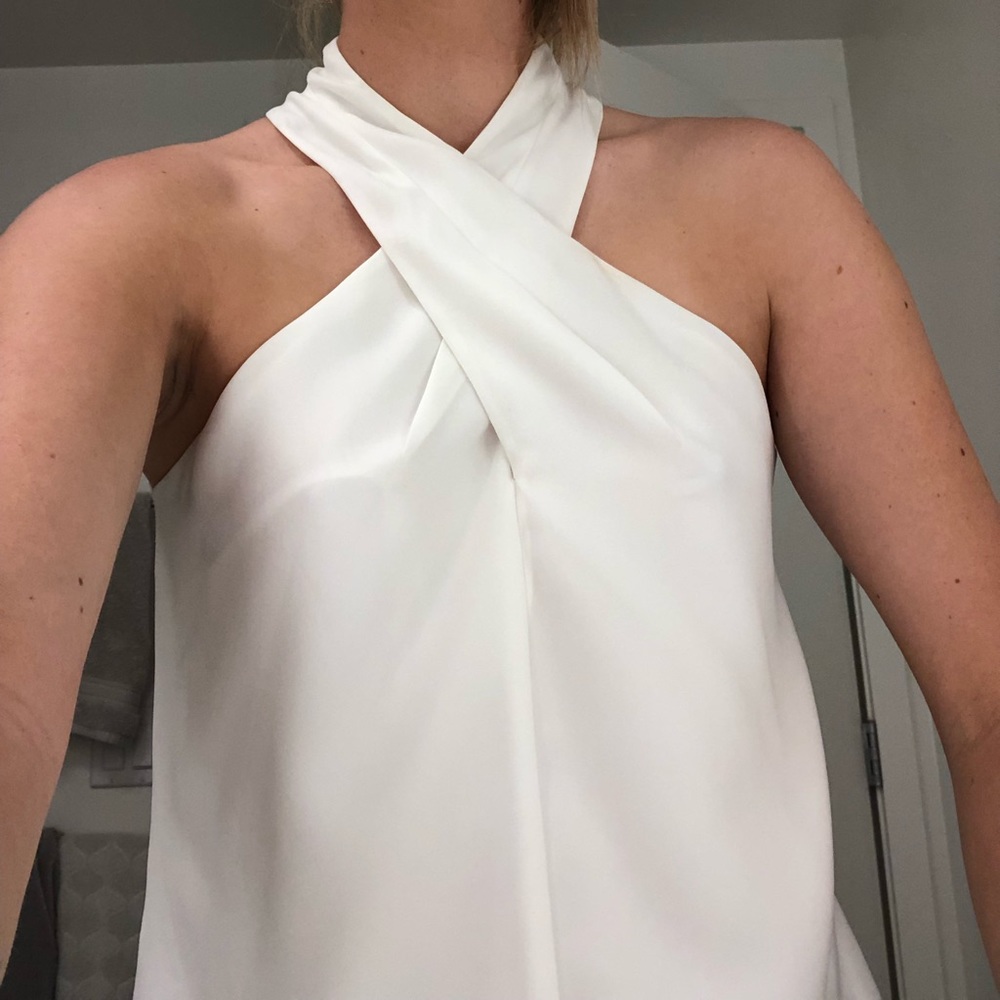 Cross neck blouse